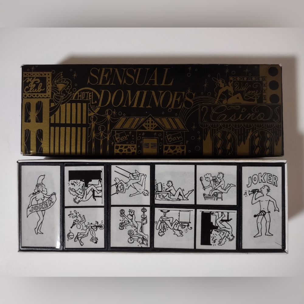 Sensual Dominoes Set in Black and White